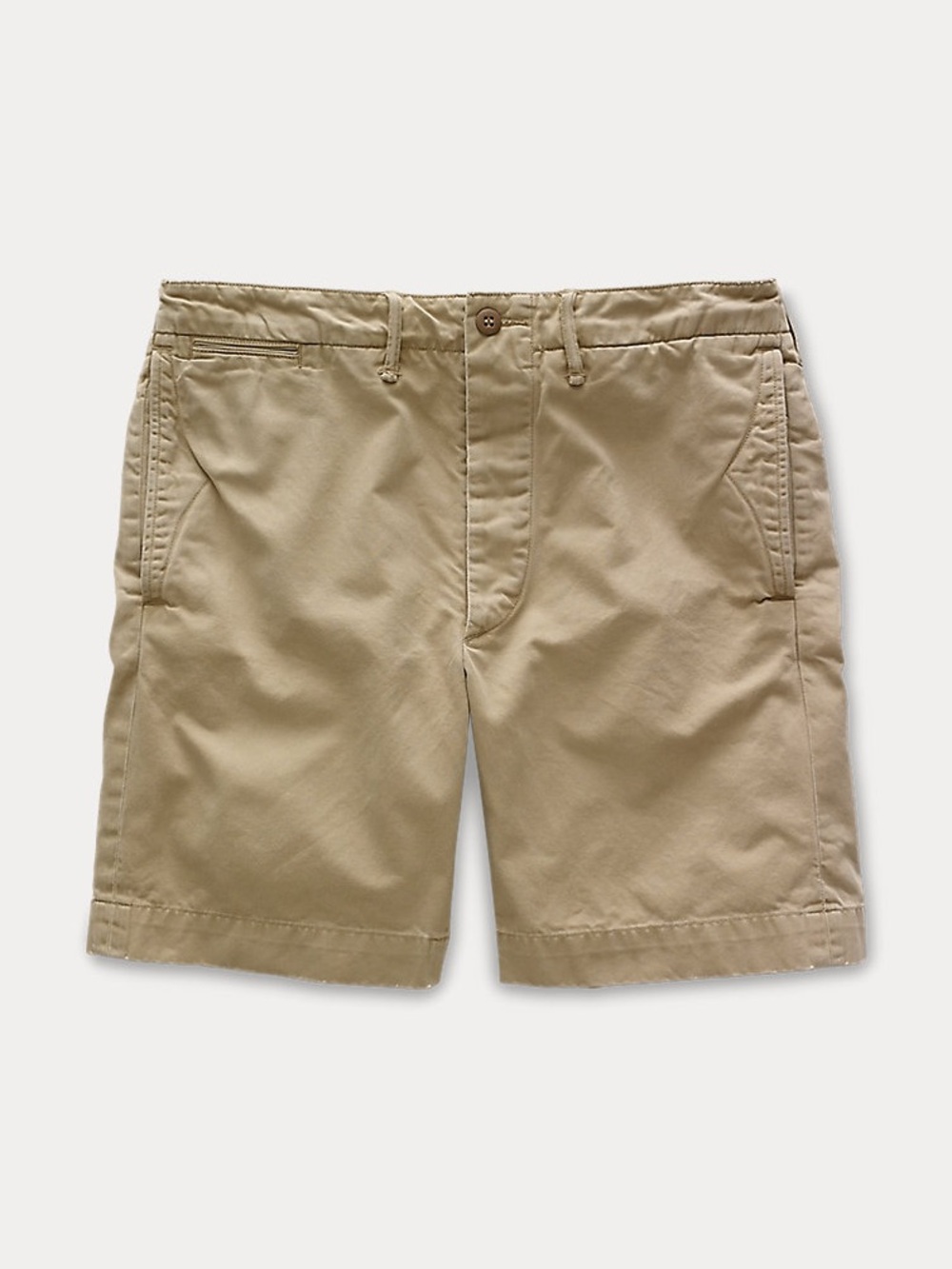 Polo Ralph Lauren Men’s Chino Officers Tan Flat-Front Cotton Shorts Size 30”